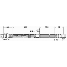 FBH7498 FIRST LINE Тормозной шланг