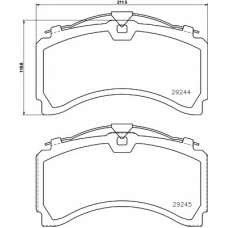 2924401 TEXTAR Комплект тормозных колодок, дисковый тормоз