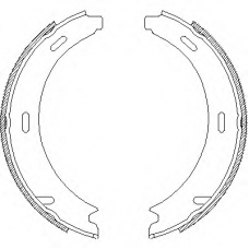 Z4093.02 WOKING Комплект тормозных колодок, стояночная тормозная с