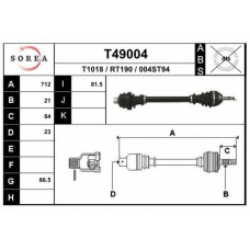 T49004 EAI Приводной вал