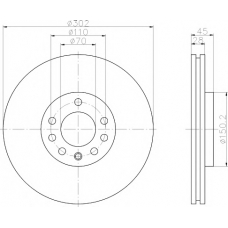 8DD 355 109-171 HELLA PAGID Тормозной диск