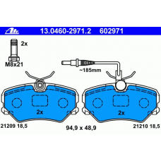 13.0460-2971.2 ATE Комплект тормозных колодок, дисковый тормоз