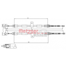 11.5448 METZGER Трос, стояночная тормозная система