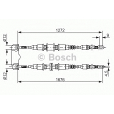 1 987 477 136 BOSCH Трос, стояночная тормозная система