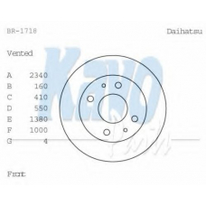 BR-1718 KAVO PARTS Тормозной диск