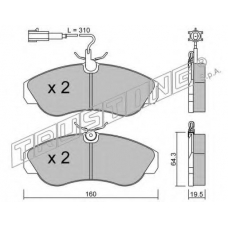 158.1 TRUSTING Комплект тормозных колодок, дисковый тормоз