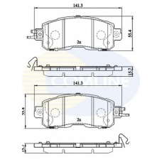 CBP06030 COMLINE Комплект тормозных колодок, дисковый тормоз