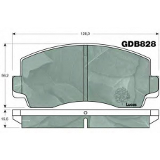 GDB828 TRW Комплект тормозных колодок, дисковый тормоз