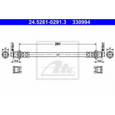 24.5261-0291.3 ATE Тормозной шланг