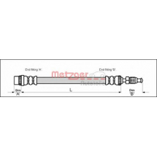 4114712 METZGER Тормозной шланг