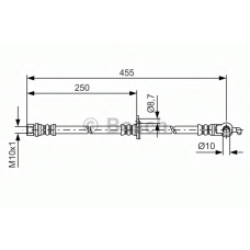 1 987 481 390 BOSCH Тормозной шланг