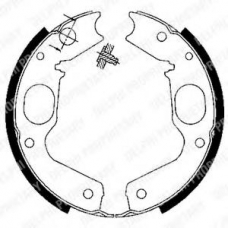 LS1898 DELPHI Комплект тормозных колодок, стояночная тормозная с