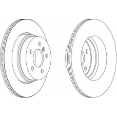 DDF1583C FERODO Тормозной диск