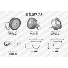 KD457.25 SNR Комплект ремня грм