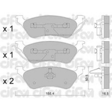 822-625-0 CIFAM Комплект тормозных колодок, дисковый тормоз