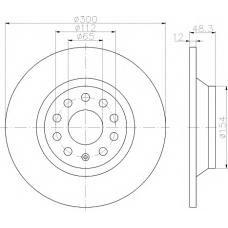 MDC2527 MINTEX Тормозной диск