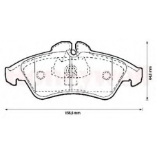 571844B BENDIX Комплект тормозных колодок, дисковый тормоз