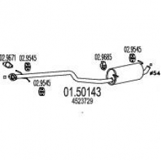 01.50143 MTS Средний глушитель выхлопных газов