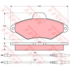 GTD1038 TRW Комплект тормозов, дисковый тормозной механизм