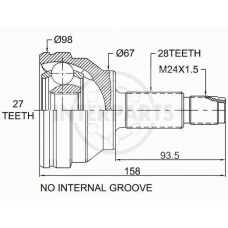 OJ-1429 InterParts Шарнирный комплект, приводной вал