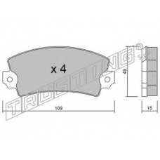 005.2 TRUSTING Комплект тормозных колодок, дисковый тормоз