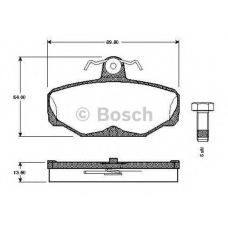 0 986 TB2 104 BOSCH Комплект тормозных колодок, дисковый тормоз