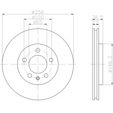 8DD 355 105-351 HELLA PAGID Тормозной диск