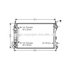OL2559 AVA Радиатор, охлаждение двигателя