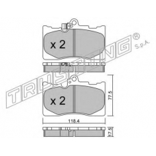 815.0 TRUSTING Комплект тормозных колодок, дисковый тормоз
