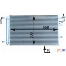 8FC 351 303-091 HELLA Конденсатор, кондиционер