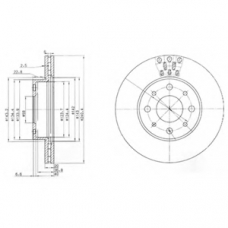 BG3425 DELPHI Тормозной диск