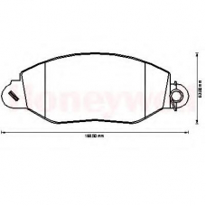 572523B BENDIX Комплект тормозных колодок, дисковый тормоз