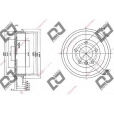 BR1048 DJ PARTS Тормозной барабан