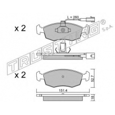 283.1 TRUSTING Комплект тормозных колодок, дисковый тормоз