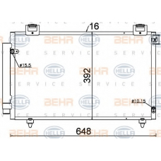 8FC 351 318-731 HELLA Конденсатор, кондиционер