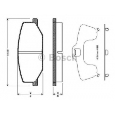 0 986 TB2 100 BOSCH Комплект тормозных колодок, дисковый тормоз