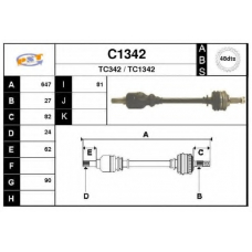 C1342 SNRA Приводной вал