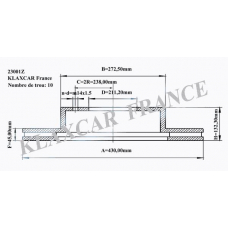 23001z KLAXCAR FRANCE Тормозной диск