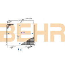 2108080 BEHR Radiator