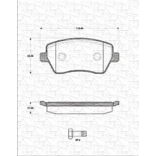 363702161250 MAGNETI MARELLI Комплект тормозных колодок, дисковый тормоз