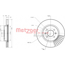 6110679 METZGER Тормозной диск