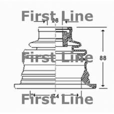 FCB2780 FIRST LINE Пыльник, приводной вал