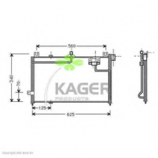 94-5240 KAGER Конденсатор, кондиционер