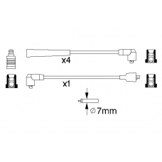 0 986 356 841 BOSCH Комплект проводов зажигания