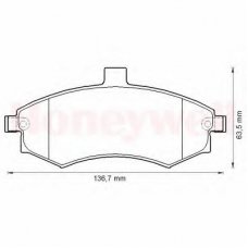 572513B BENDIX Комплект тормозных колодок, дисковый тормоз
