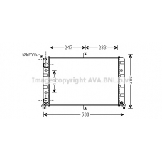 LA2023 AVA Радиатор, охлаждение двигателя
