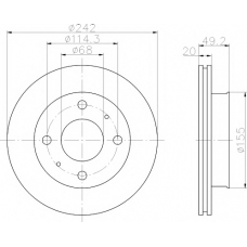 8DD 355 102-641 HELLA PAGID Тормозной диск