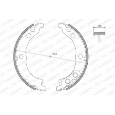 152-2484 WEEN Комплект тормозных колодок, стояночная тормозная с