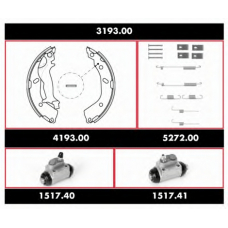 3193.00 ROADHOUSE Комплект тормозов, барабанный тормозной механизм