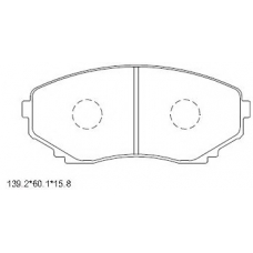 KD4702 ASIMCO Комплект тормозных колодок, дисковый тормоз